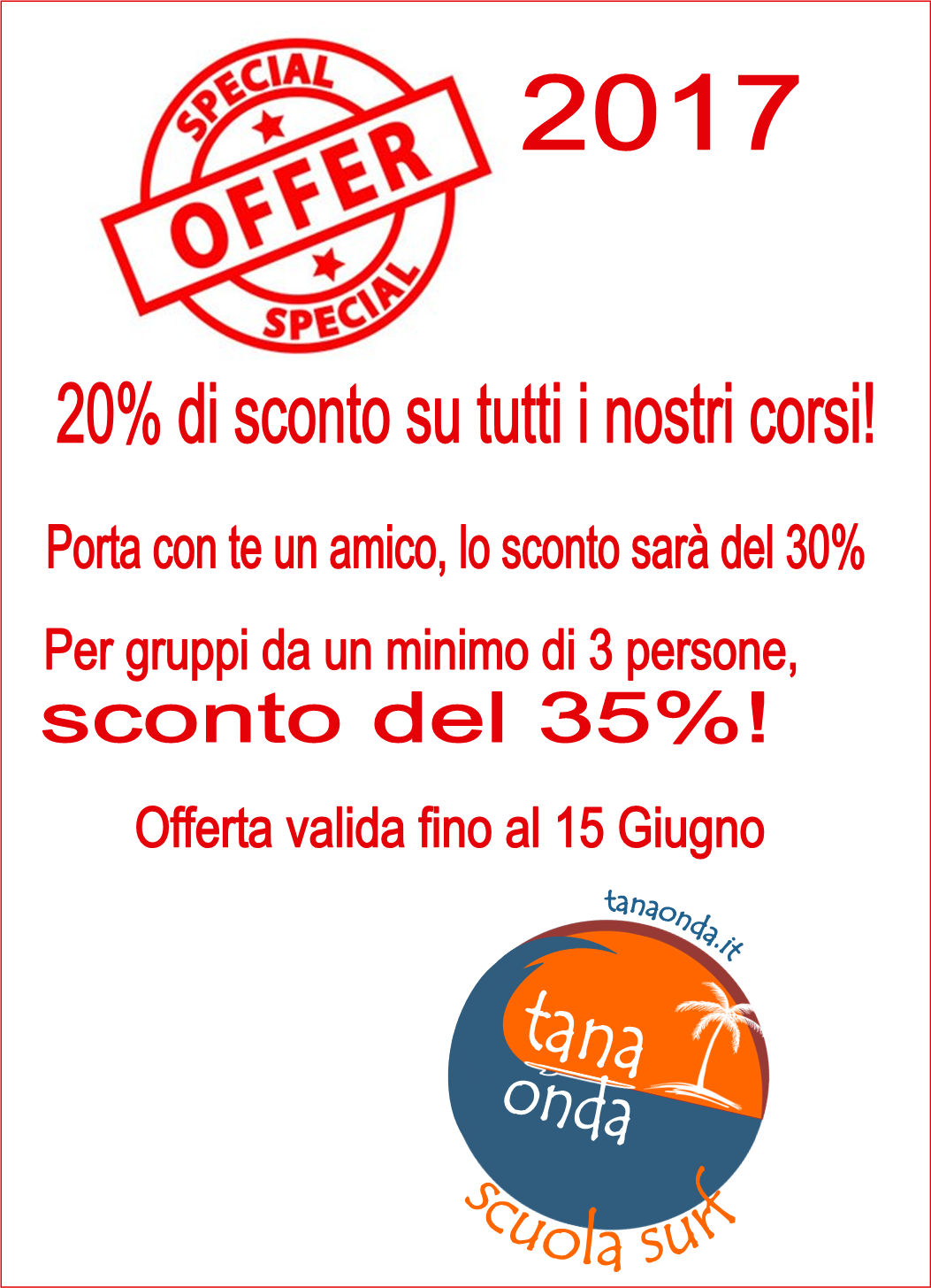 Offerta corsi di surf, windsurf e sup paddlesurf 