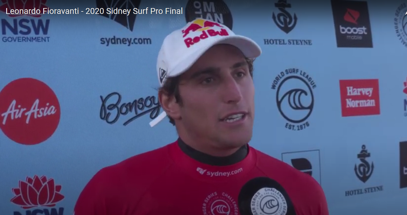 Fioravanti e la dedica all'Italia da Sydney. Ma ora anche il surf si ferma