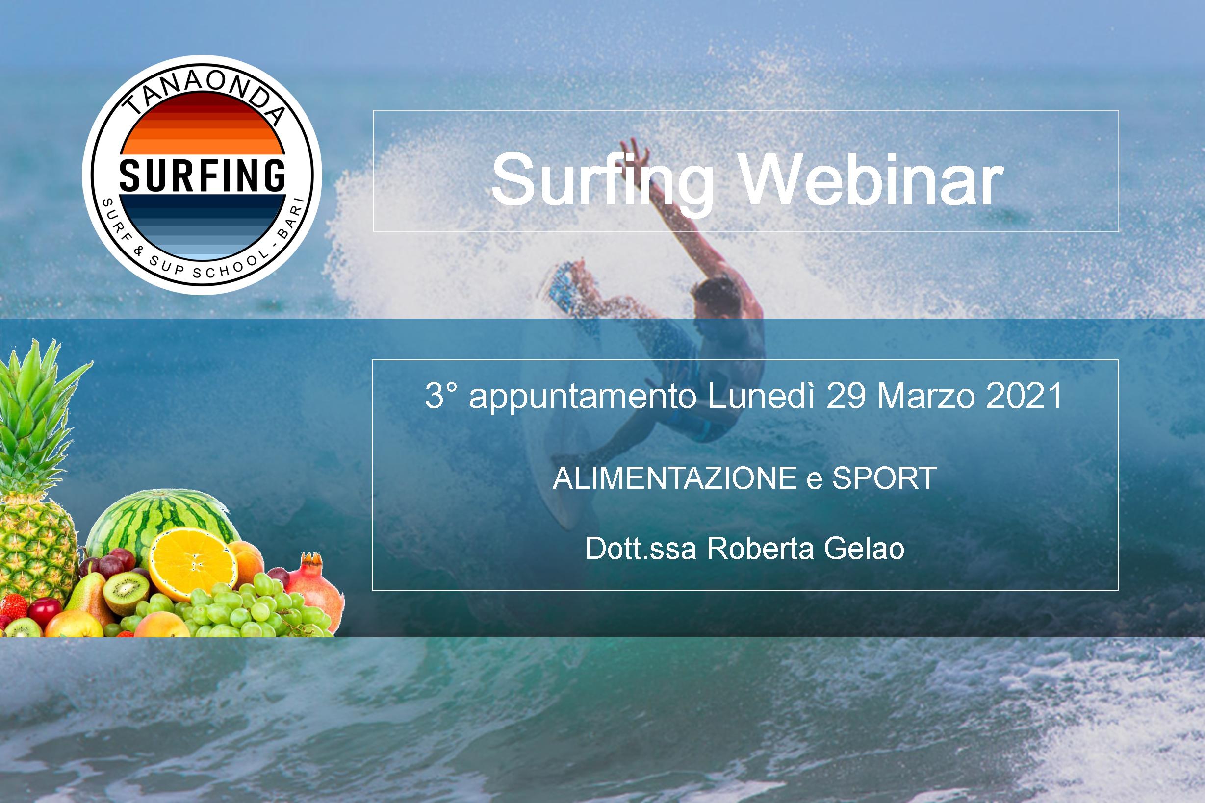 3° Surfing Webinar - Alimentazione e Sport