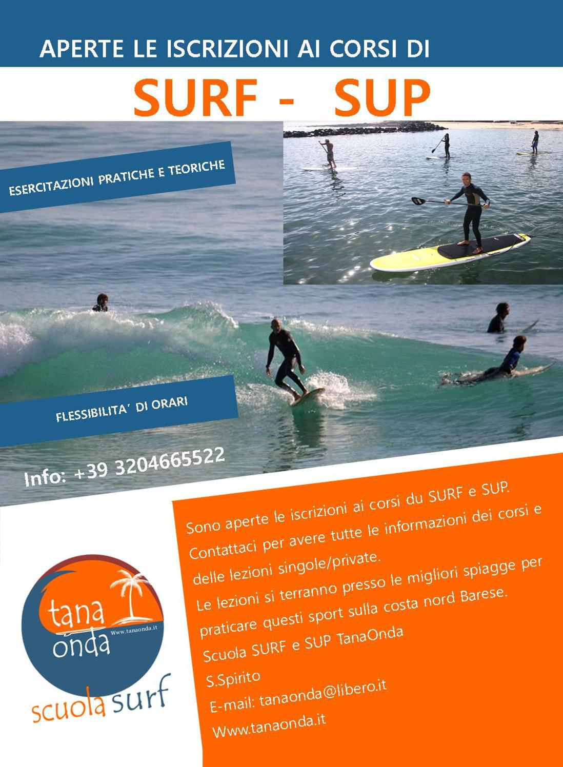 Aperte le iscrizioni ai corsi di SUP e SURF