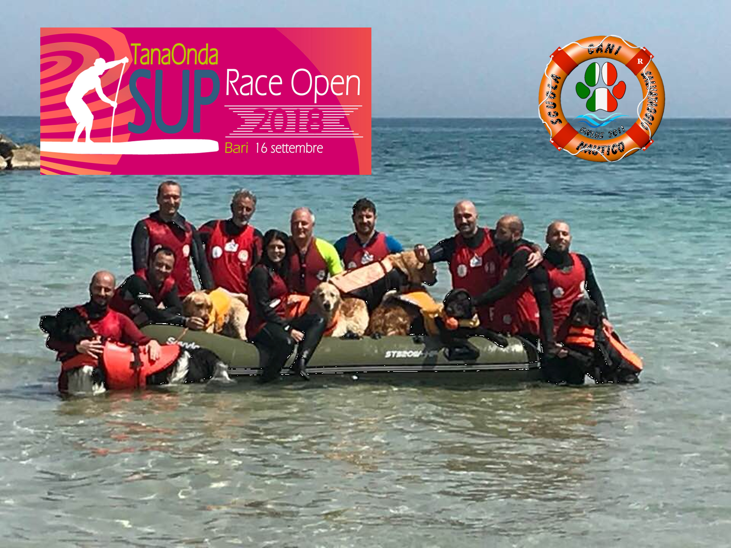 Scuola Cani Salvataggio Nautico - Supporto alla Tannaonda SUP Race
